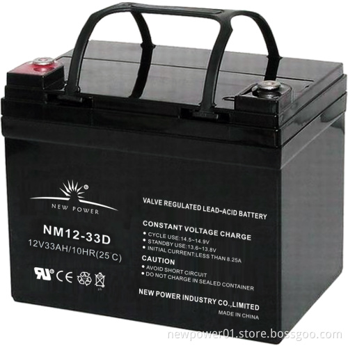 12V 33ah Deep Cycle Sealed Lead Acid Battery/AGM Battery (NM12-33D)